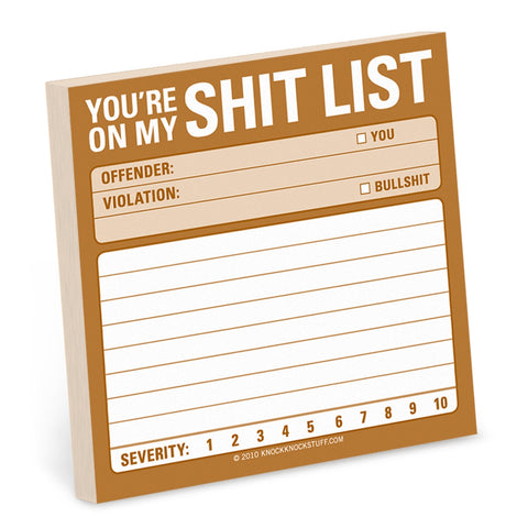 Sticky Notes - Shit List