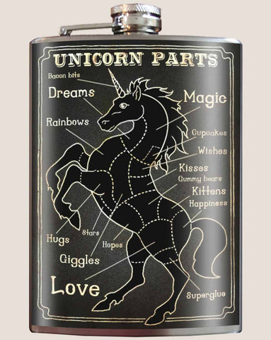 Unicorn Parts Flask